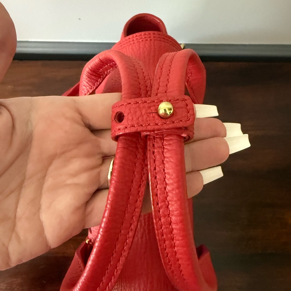 SOLD- 3.1 Phillip Lim Pashli Medium Satchel Red Pebbled Leather Crossbody Bag - Picture 6 of 11